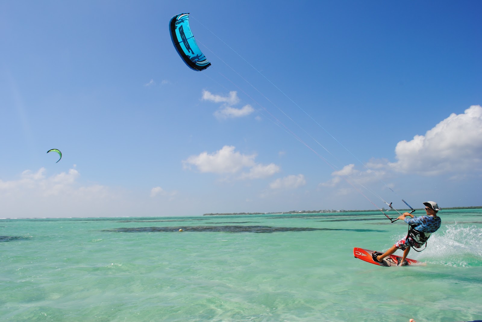 Kite surfing in the Cayman Islands
