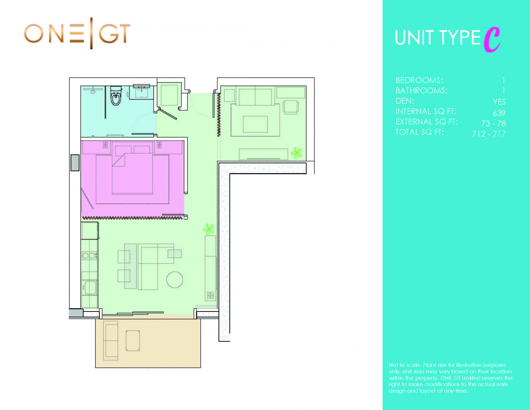 One|gt Residences - Unit 608