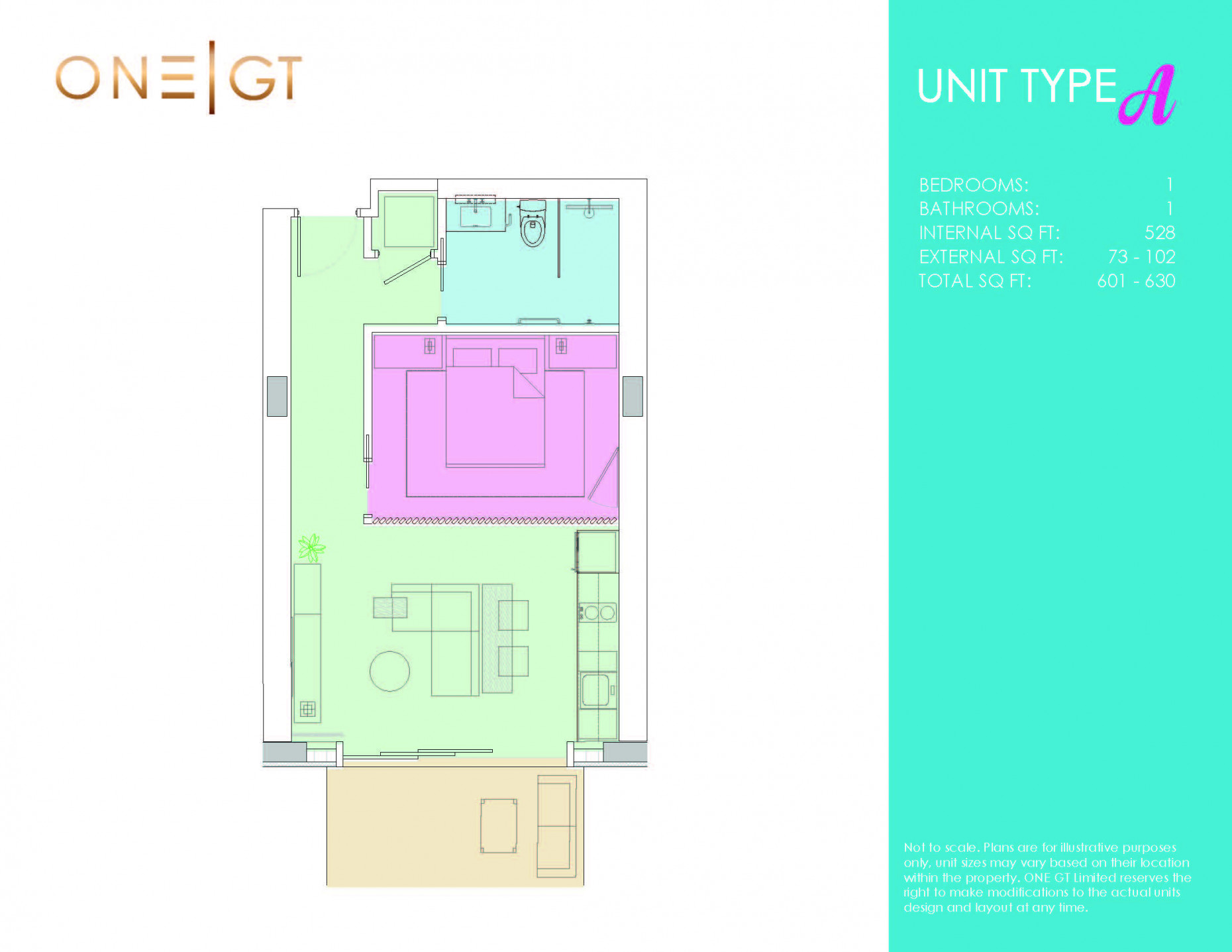 One|gt Residences - Unit 616