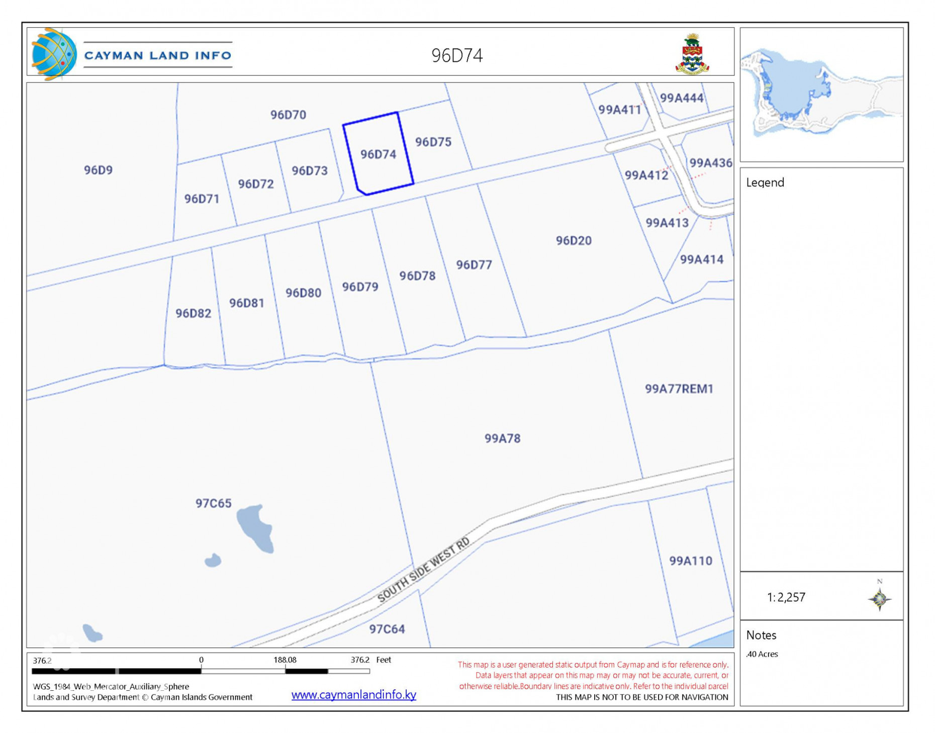 BRAC BLUFF LAND .40 ACRE
