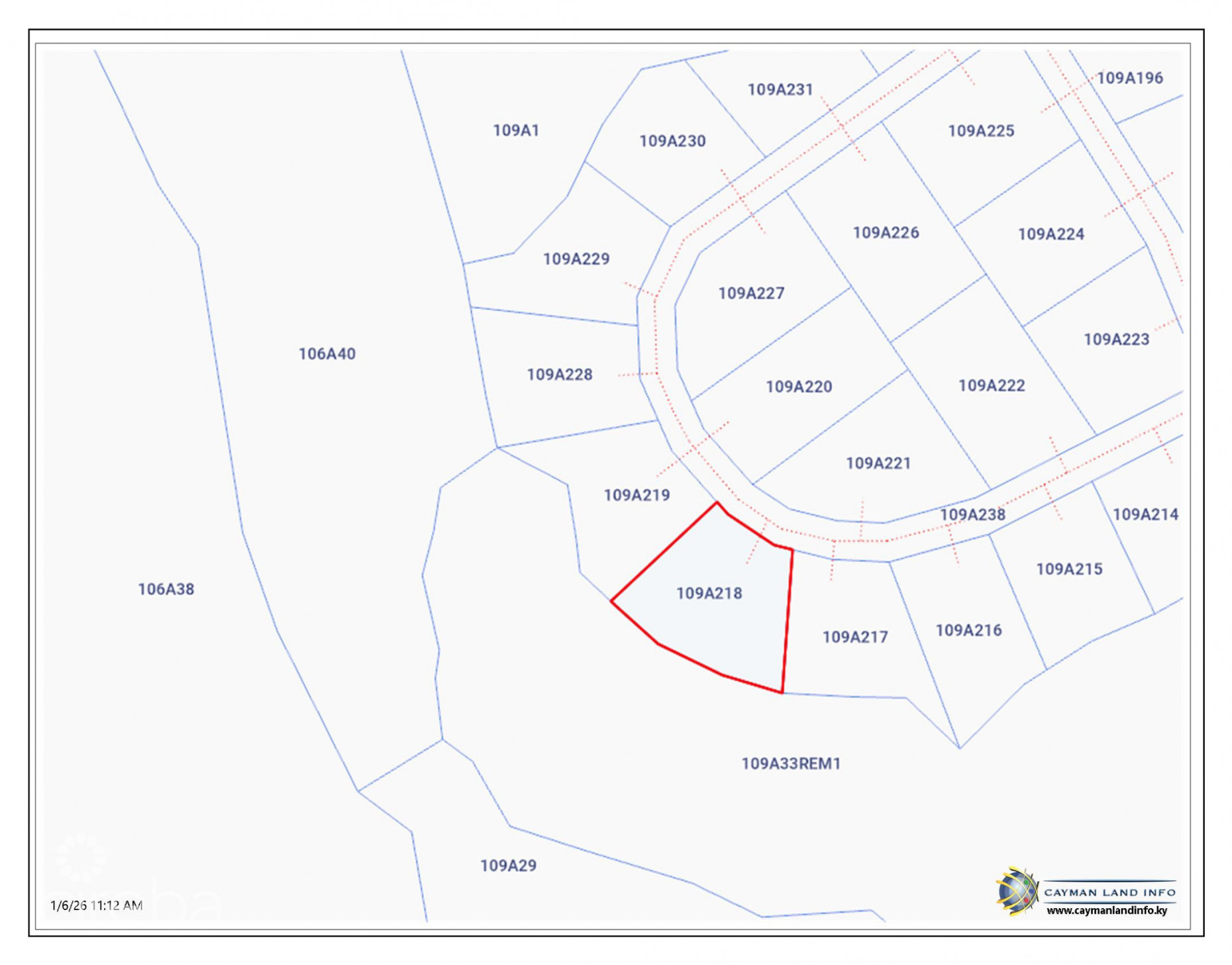 CAYMAN BRAC BLUFF LOT  (.2901 ACRE)