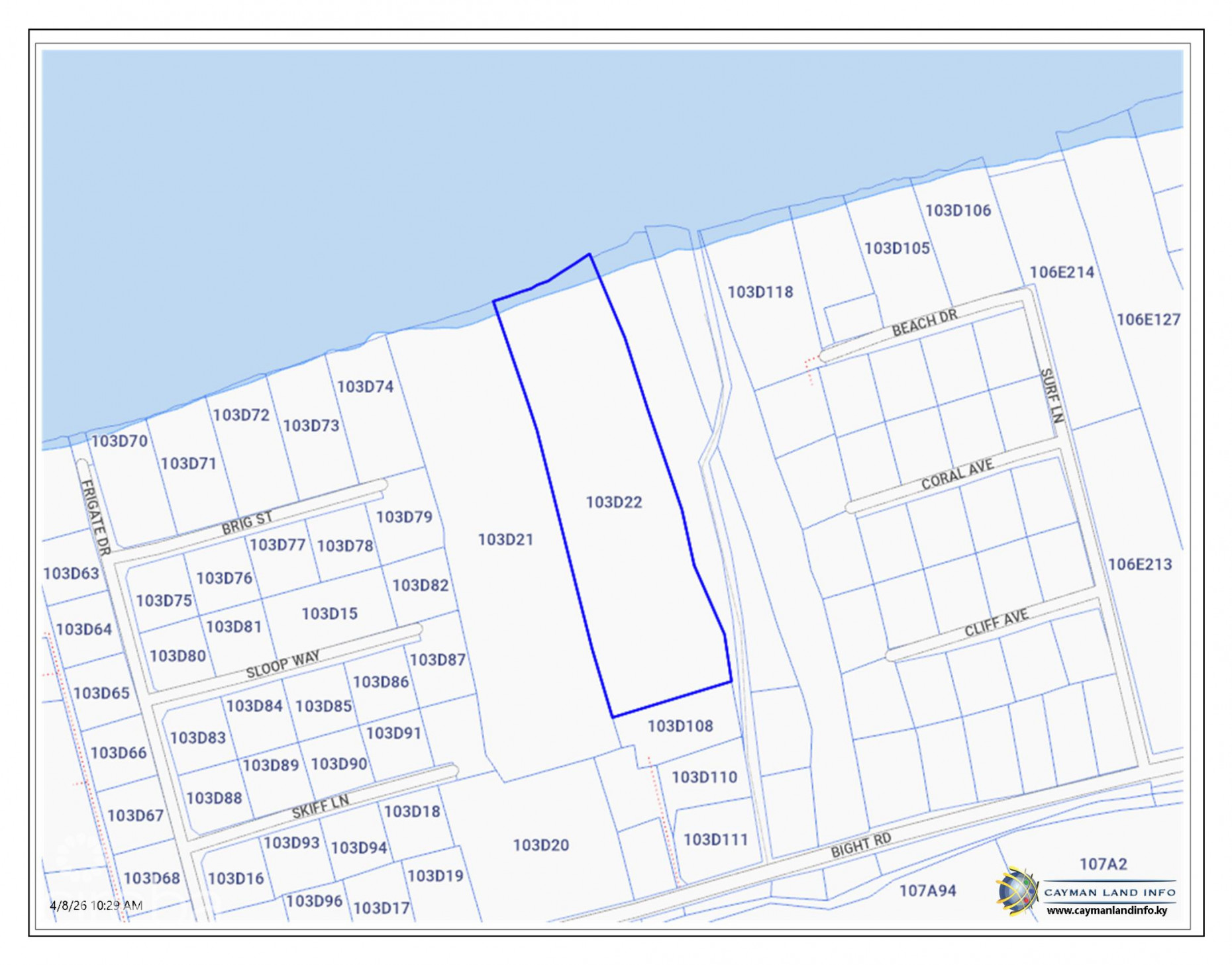 CAYMAN BRAC OCEAN FRONT LAND