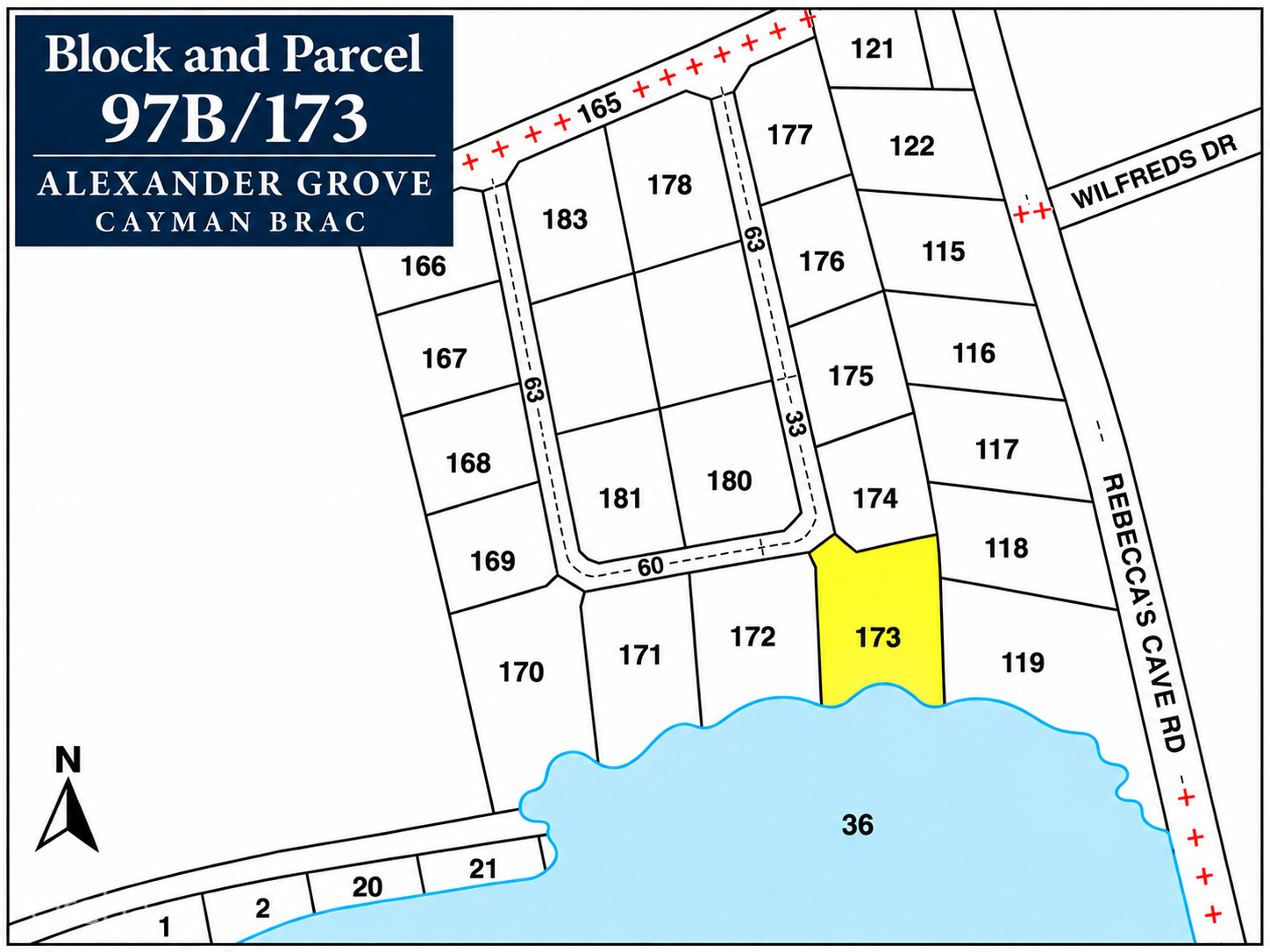 ALEXANDER GROVE SUBDIVISION - CAYMAN BRAC - READY TO BUILD NOW!